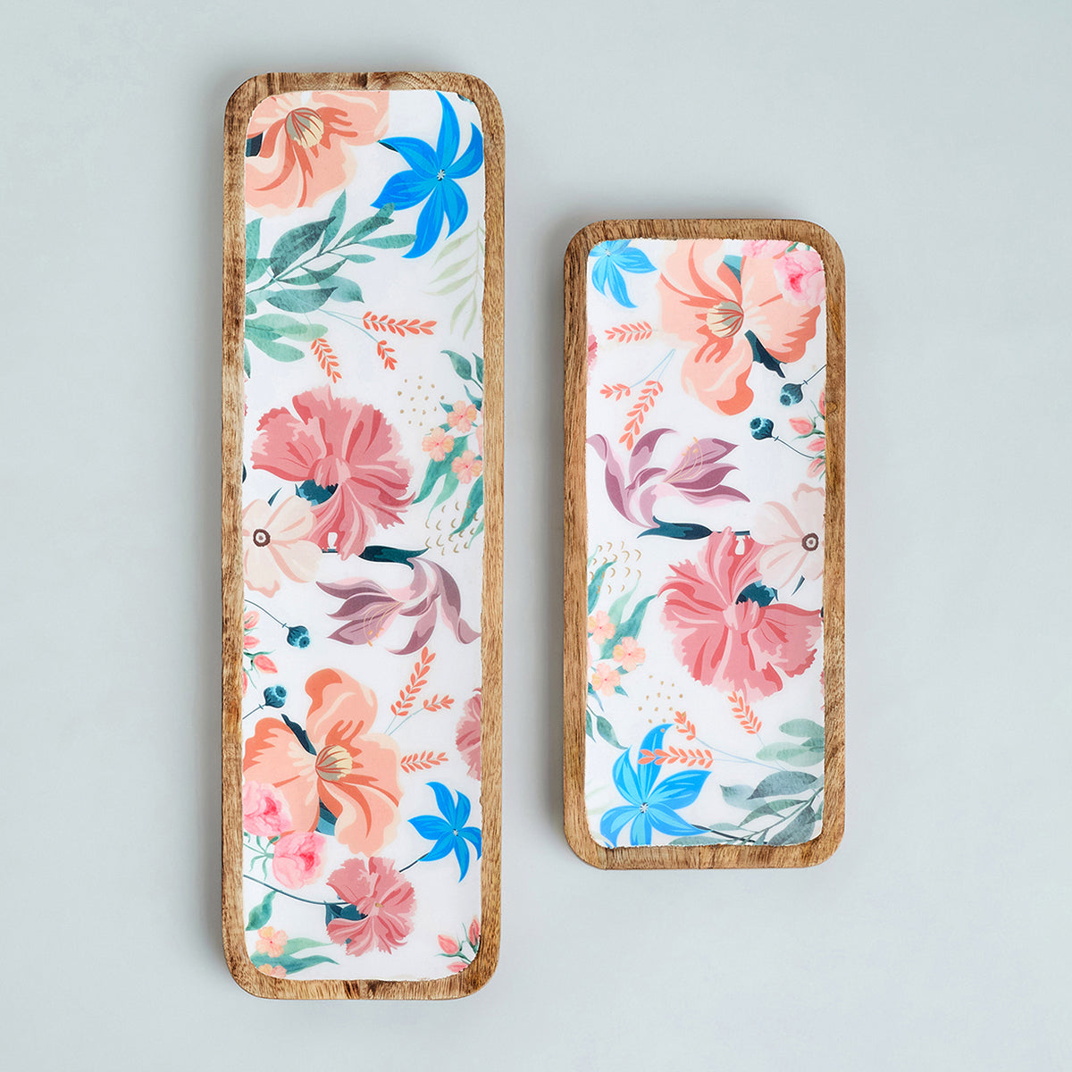 HONEYSUCKLE SET OF 2 TRAYS CUM PLATTERS
