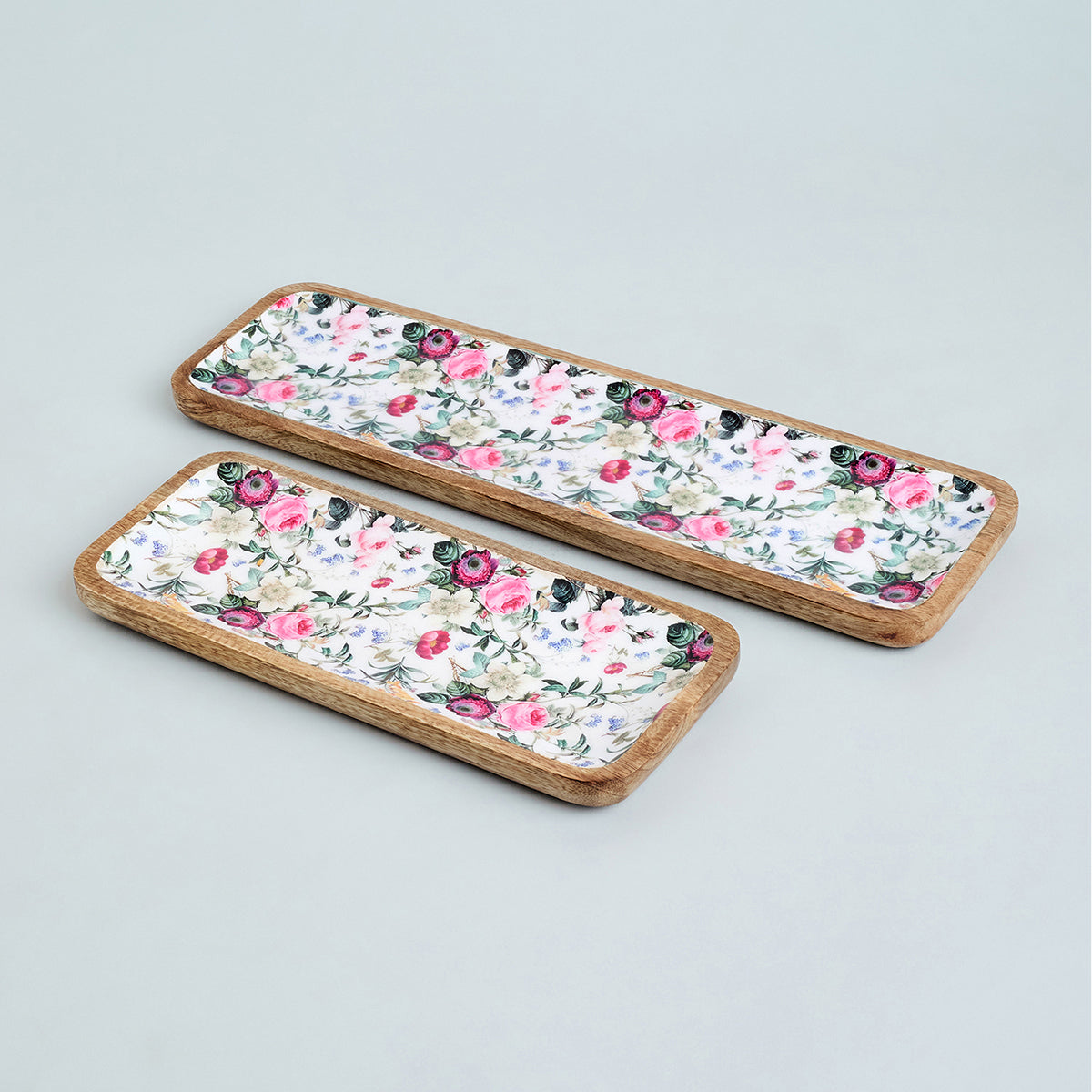 HOLLY SET OF 2 TRAYS CUM PLATTERS