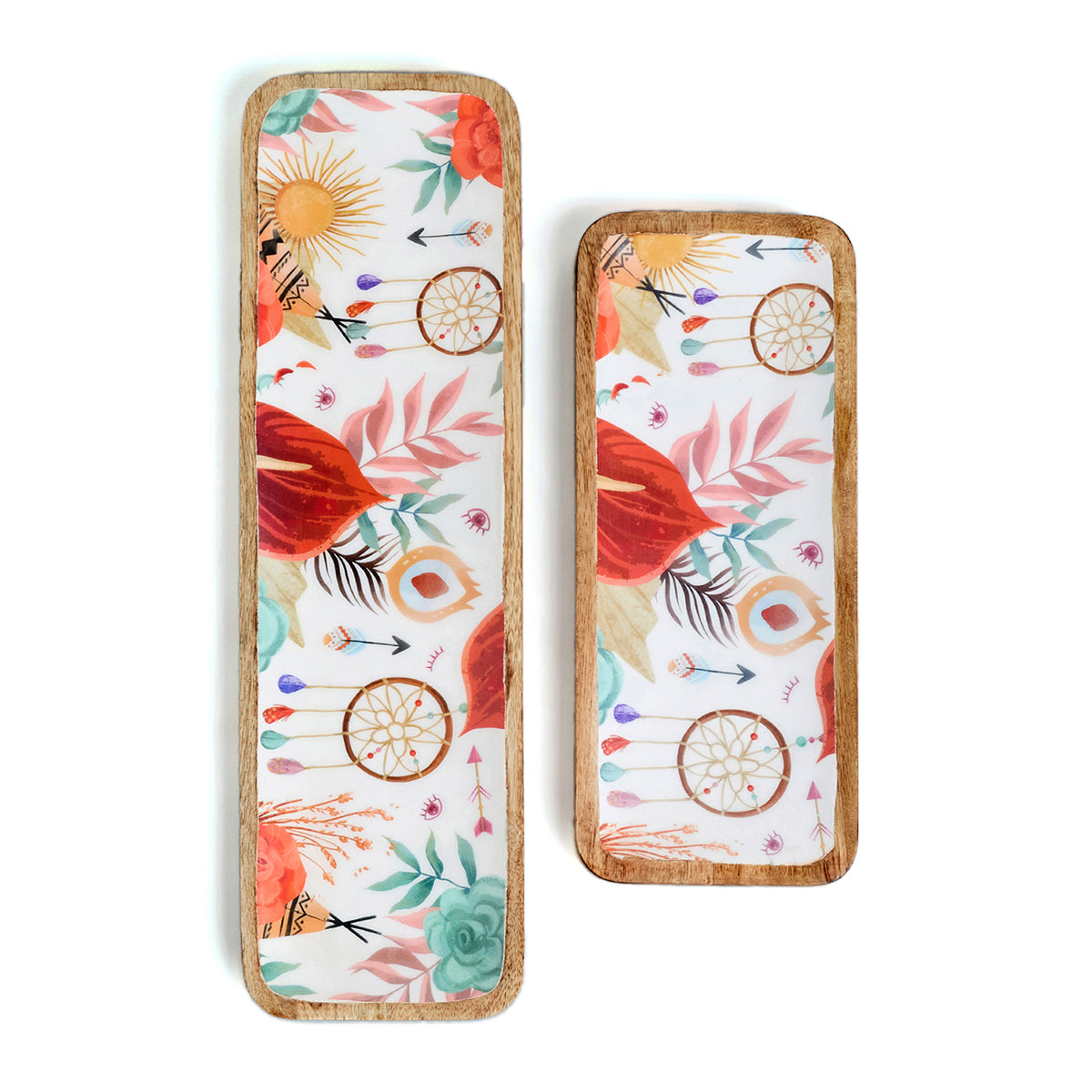 DERBY SET OF 2 TRAYS CUM PLATTERS