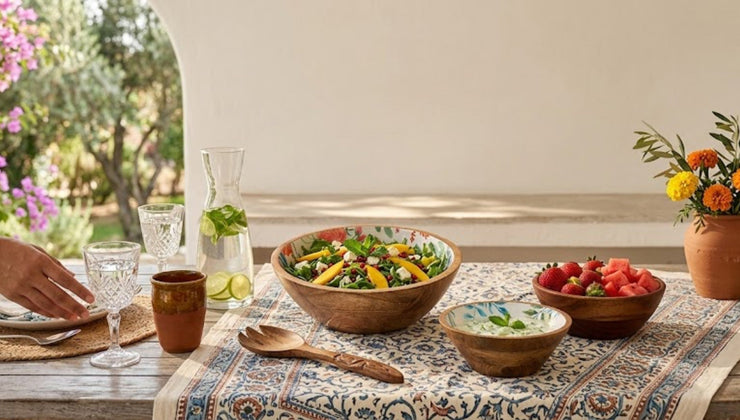 Beat the Heat: Styling Fresh Summer Salads and Fruits in Acacia Wood Bowls