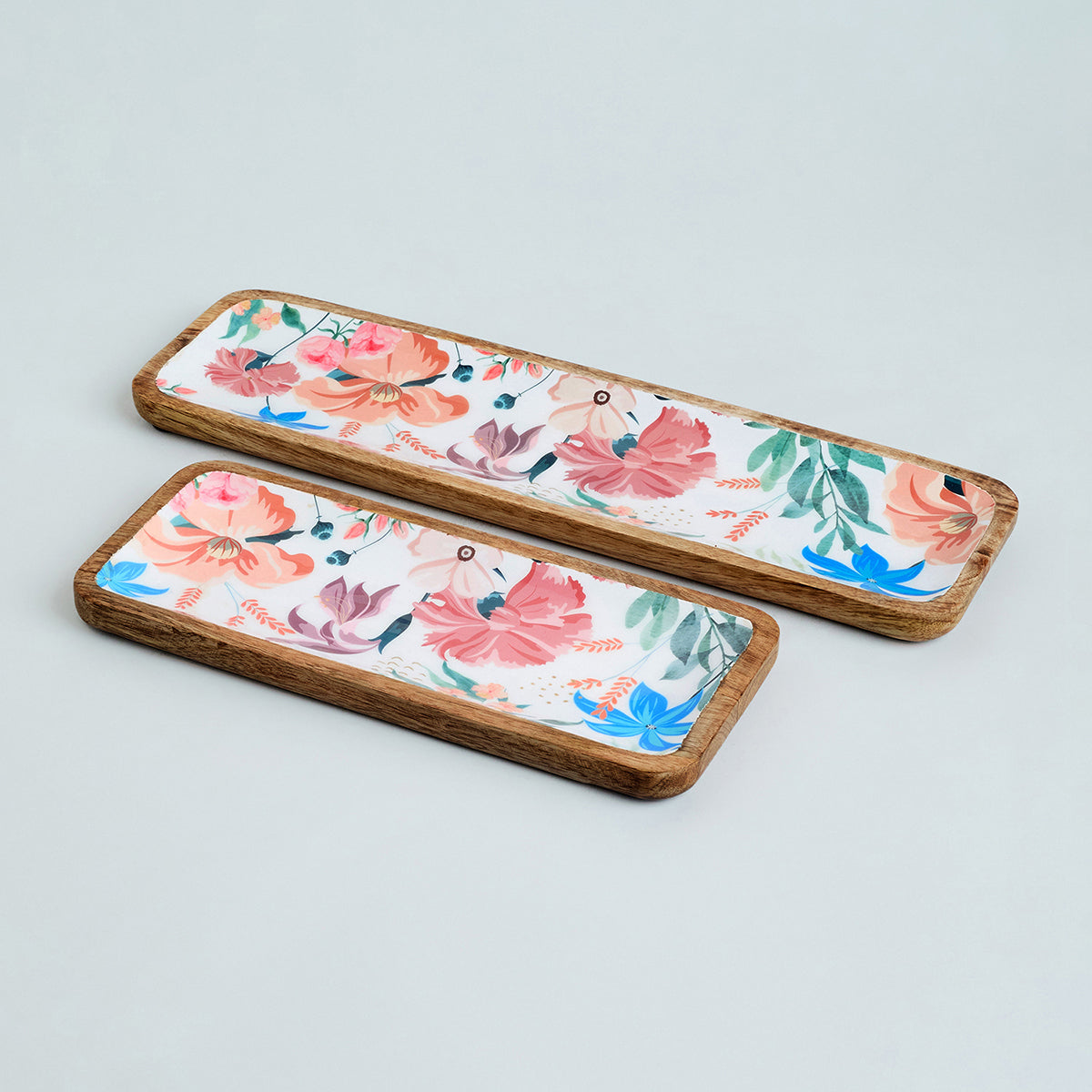 HONEYSUCKLE SET OF 2 TRAYS CUM PLATTERS