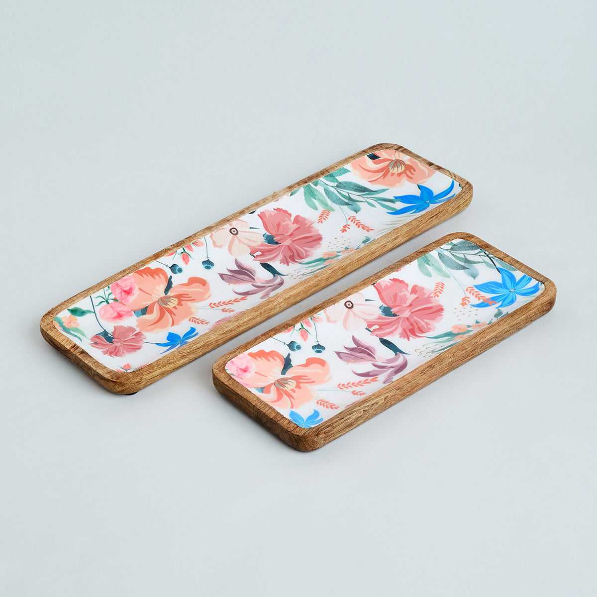 HONEYSUCKLE SET OF 2 TRAYS CUM PLATTERS