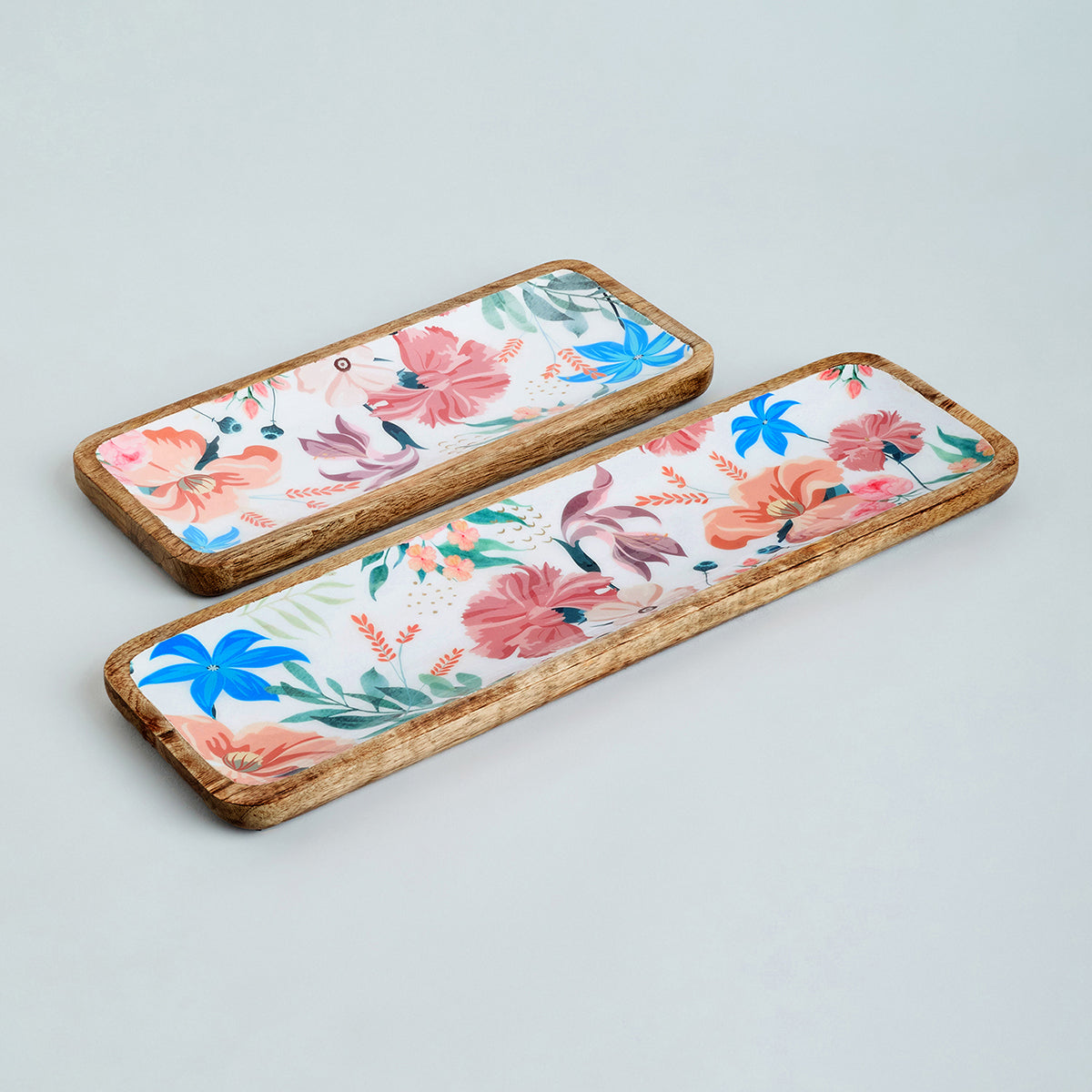 HONEYSUCKLE SET OF 2 TRAYS CUM PLATTERS