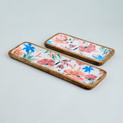 HONEYSUCKLE SET OF 2 TRAYS CUM PLATTERS