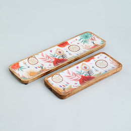 DERBY SET OF 2 TRAYS CUM PLATTERS