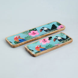 CHICORY SET OF 2 TRAYS CUM PLATTERS