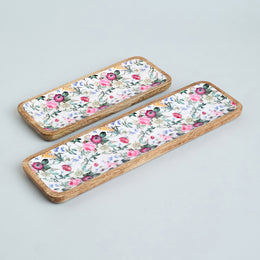 HOLLY SET OF 2 TRAYS CUM PLATTERS