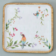 CORAL SQUARE PRINTED PLATTER