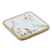 CORAL SQUARE PRINTED PLATTER