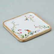 CORAL SQUARE PRINTED PLATTER