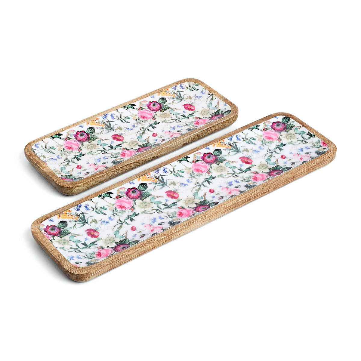 HOLLY SET OF 2 TRAYS CUM PLATTERS