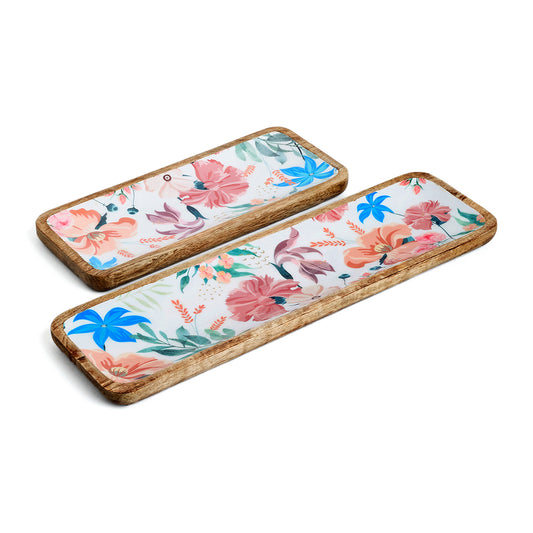 HONEYSUCKLE SET OF 2 TRAYS CUM PLATTERS