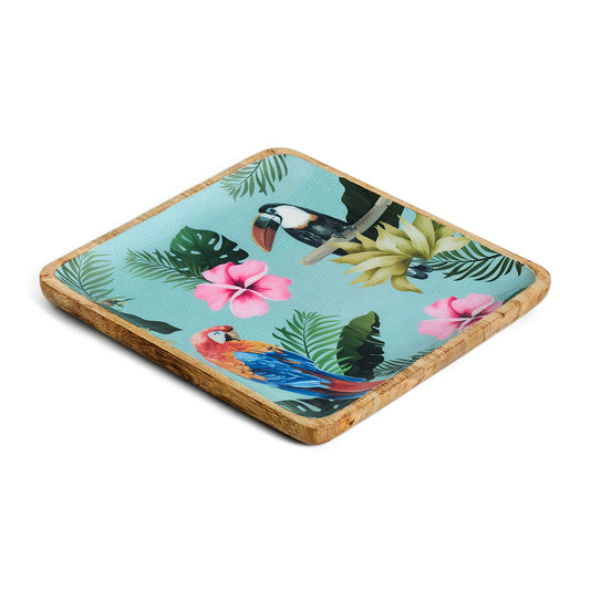 ZAIRE SQUARE PRINTED PLATTER