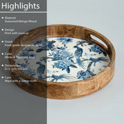 GERANIUM ROUND TRAY