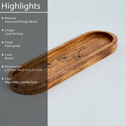 ELM WOODEN TRAY CUM PLATTER
