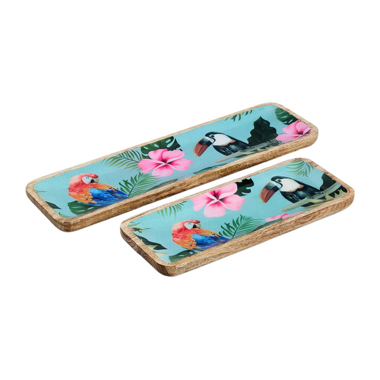 CHICORY SET OF 2 TRAYS CUM PLATTERS