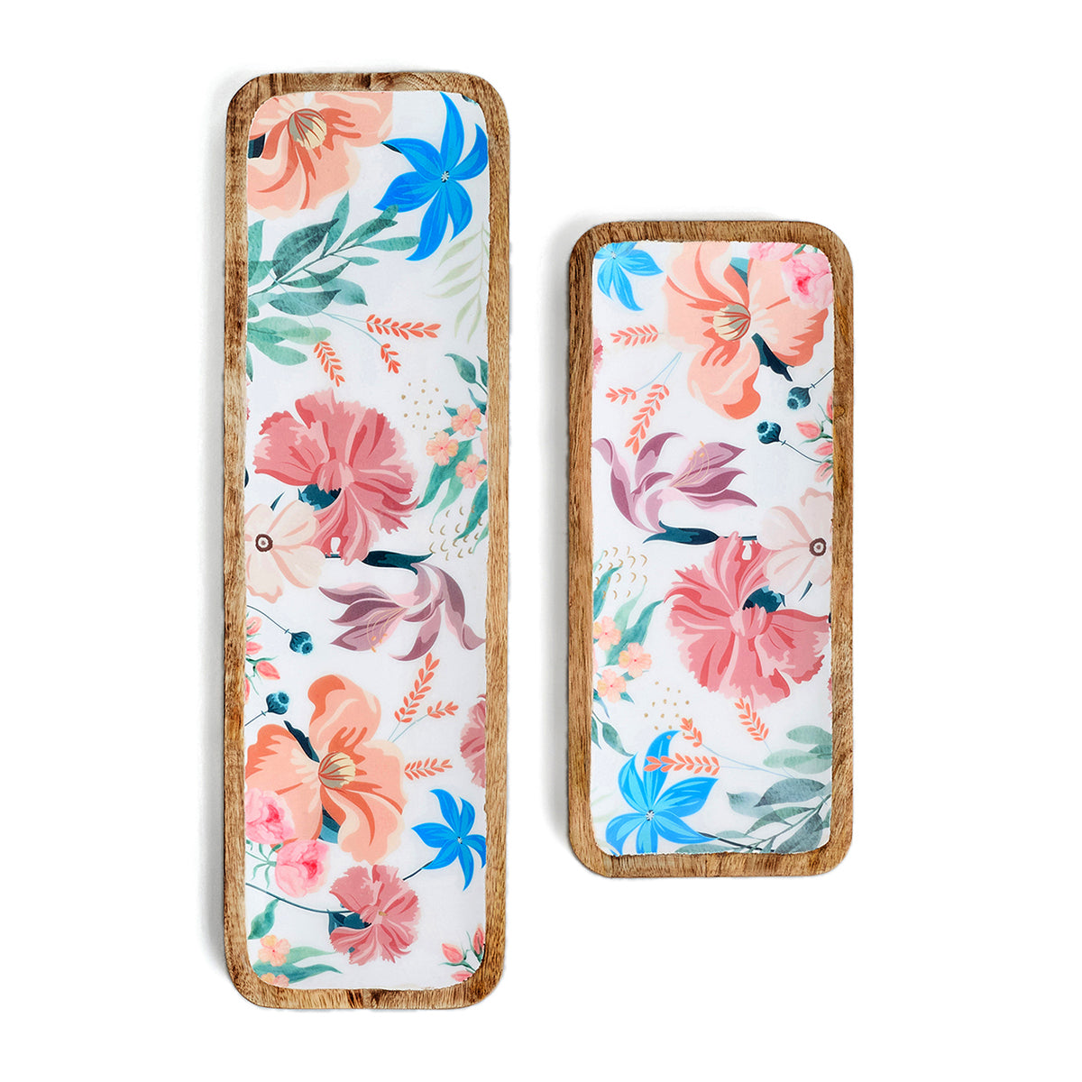 HONEYSUCKLE SET OF 2 TRAYS CUM PLATTERS